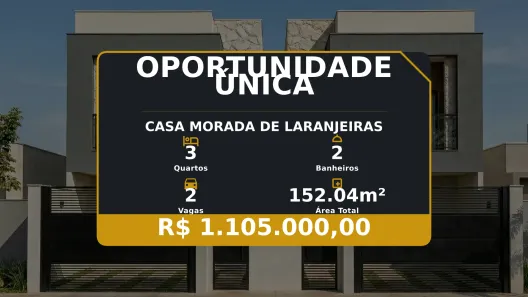 Casa com 3 Quartos à venda, 152m² no Morada de Laranjeiras, Serra