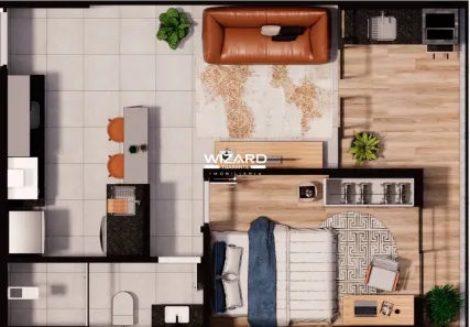 Apartamento com 1 Quarto à venda, 42m² no Encruzilhada, Santos