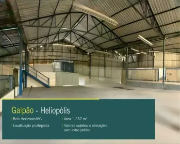 Galpão/Depósito/Armazém à venda, 1232m² no Heliópolis, Belo Horizonte