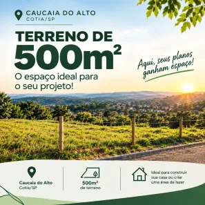 Lote/Terreno à venda, 500m² no Pununduva(Caucaia do Alto), Cotia