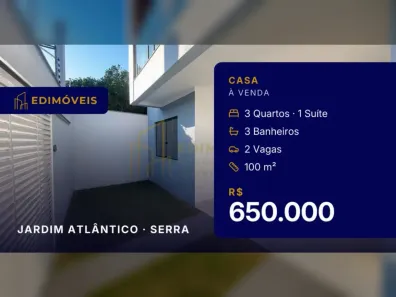 Casa com 3 Quartos à venda, 100m² no Jardim Atlântico, Serra