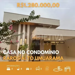Casa de Condomínio com 3 Quartos à venda, 150m² no Grand Ville, Uberlândia