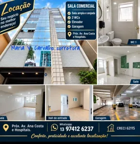 Consultório para alugar, 89m² no Vila Belmiro, Santos