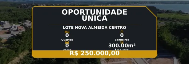 Lote/Terreno à venda, 300m² no Nova Almeida Centro, Serra