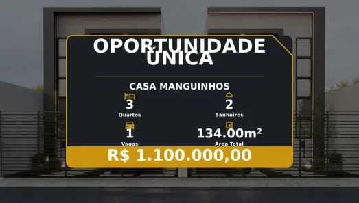 Casa com 3 Quartos à venda, 134m² no Manguinhos, Serra