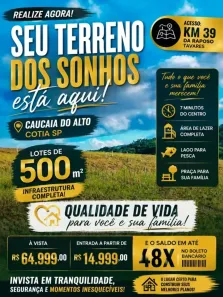Lote/Terreno à venda, 500m² no Centro (Caucaia do Alto), Cotia