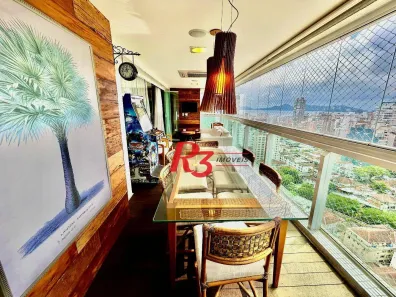 Apartamento com 3 Quartos para alugar, 191m² no Embaré, Santos