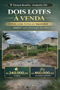 Lote/Terreno à venda, 300m² no Parque Brasília 2ª Etapa, Anápolis