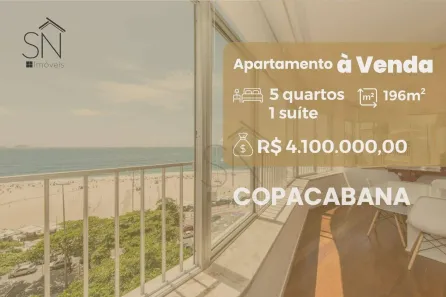 Apartamento com 4 Quartos à venda, 196m² no Copacabana, Rio de Janeiro