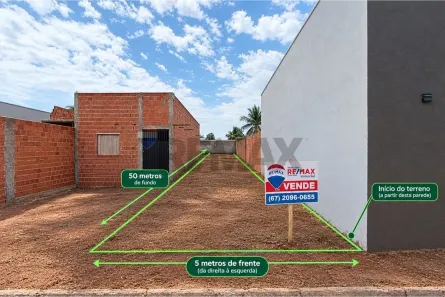 Lote/Terreno à venda, 250m² no Jardim Guaporé, Três Lagoas