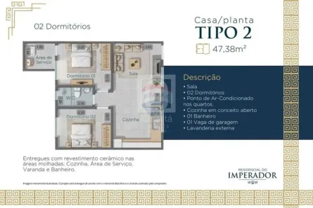 Apartamento com 2 Quartos à venda, 47m² no Quintais do Imperador, Sorocaba