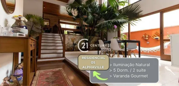 Casa de Condomínio com 5 Quartos para alugar, 365m² no Alphaville, Santana de Parnaíba