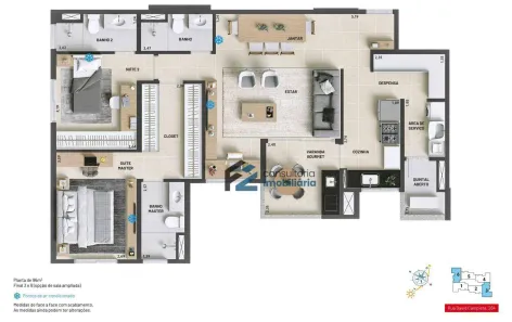 Apartamento com 3 Quartos à venda, 96m² no Vila Guiomar, Santo André