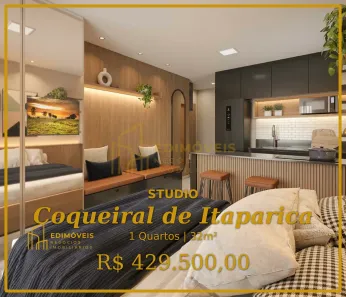 Apartamento com 1 Quarto à venda, 32m² no Coqueiral de Itaparica, Vila Velha