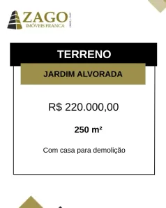 Lote/Terreno à venda, 250m² no Jardim Alvorada, Franca