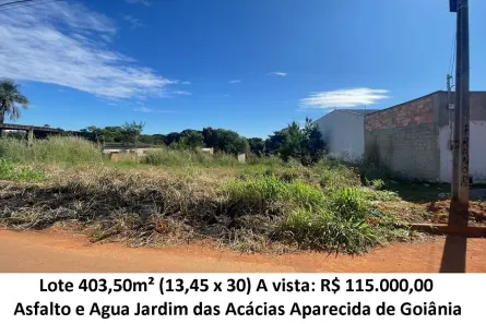 Lote/Terreno à venda, 403m² no Jardim das Acácias, Aparecida de Goiânia