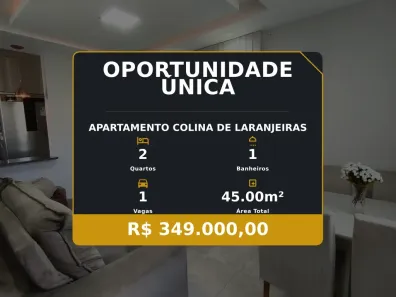 Apartamento com 2 Quartos à venda, 45m² no Colina de Laranjeiras, Serra