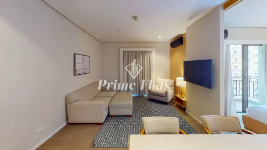 Flat com 1 Quarto para alugar, 40m² no Itaim Bibi, São Paulo