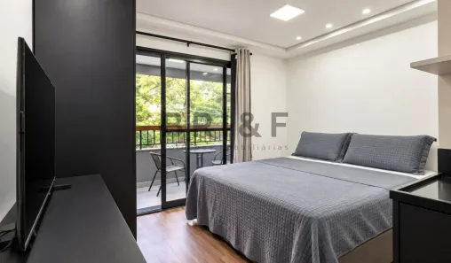 Apartamento com 1 Quarto para alugar, 25m² no Brooklin Paulista, São Paulo