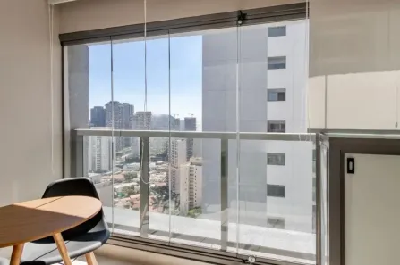 Apartamento com 1 Quarto para alugar, 32m² no Santo Amaro, São Paulo