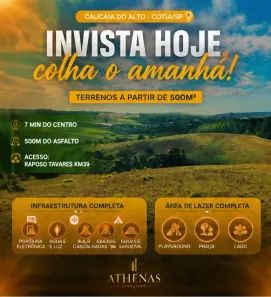 Lote/Terreno à venda, 500m² no Jardim Monte Verde (Caucaia do Alto), Cotia