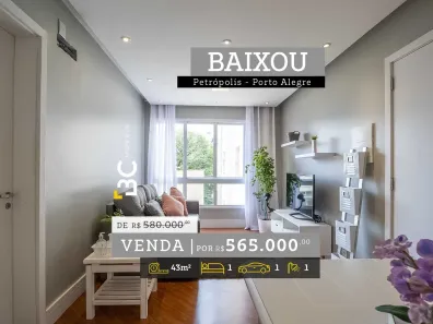 Apartamento com 1 Quarto à venda, 43m² no Petrópolis, Porto Alegre