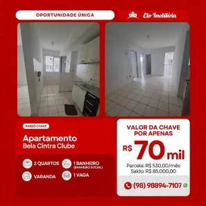 Apartamento com 2 Quartos à venda, 48m² no Forquilha, São José de Ribamar