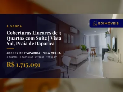 Apartamento com 3 Quartos à venda, 110m² no Jockey de Itaparica, Vila Velha