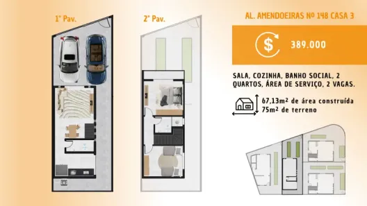 Casa com 2 Quartos à venda, 67m² no , Sarzedo