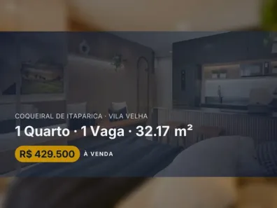 Apartamento com 1 Quarto à venda, 32m² no Coqueiral de Itaparica, Vila Velha