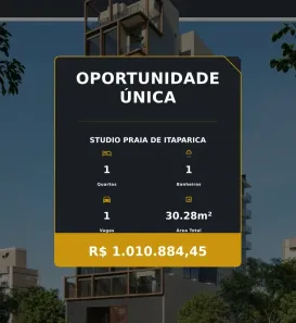 Apartamento com 1 Quarto à venda, 30m² no Praia de Itaparica, Vila Velha