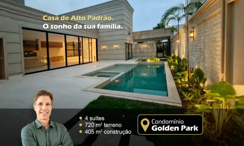 Casa de Condomínio com 4 Quartos à venda, 405m² no Golden Park Residence, Mirassol
