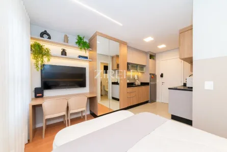 Apartamento com 1 Quarto para alugar, 22m² no Cabral, Curitiba