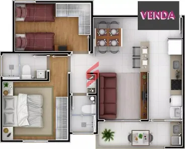 Apartamento com 1 Quarto à venda, 62m² no Parque Campolim, Sorocaba