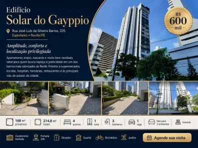 Apartamento com 4 Quartos à venda, 168m² no Espinheiro, Recife