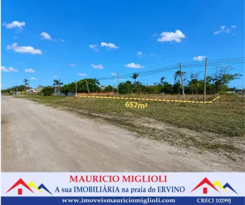 Lote/Terreno à venda, 657m² no Praia do Ervino, São Francisco do Sul