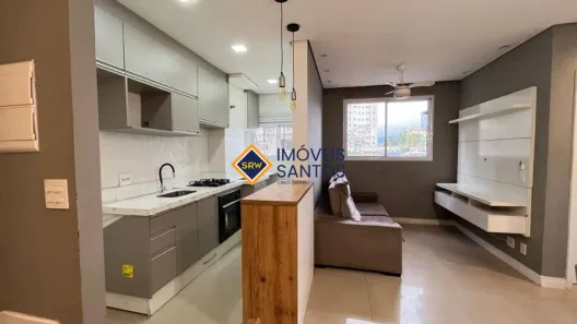 Apartamento com 2 Quartos para alugar, 45m² no Areia Branca, Santos