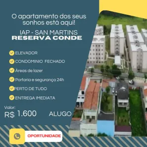 Apartamento com 2 Quartos para alugar, 40m² no IAPI, Salvador