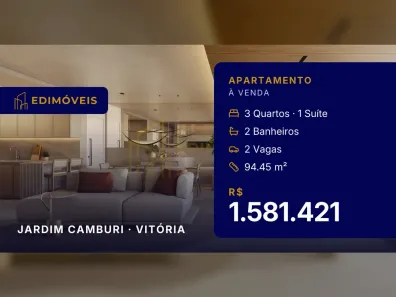 Apartamento com 3 Quartos à venda, 94m² no Jardim Camburi, Vitória