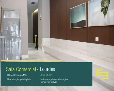 Sala Comercial à venda, 58m² no Lourdes, Belo Horizonte