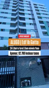 Apartamento com 2 Quartos para alugar, 56m² no Farol, Maceió
