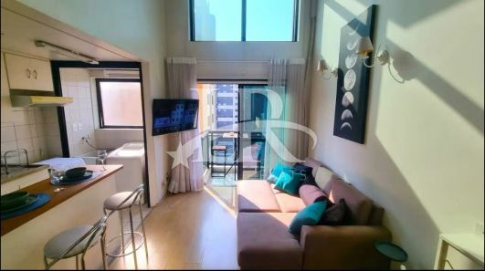 Flat com 1 Quarto para venda ou aluguel, 44m² no Moema, São Paulo