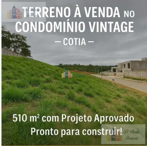 Lote/Terreno à venda, 510m² no Paisagem Renoir, Cotia