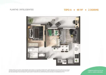 Apartamento com 2 Quartos à venda, 49m² no Vila Suzana, São Paulo