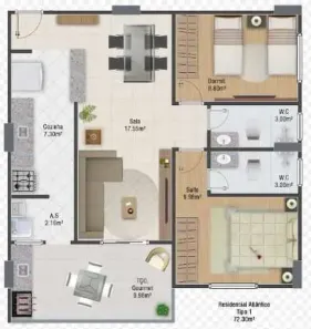 Apartamento com 1 Quarto à venda, 72m² no Guilhermina, Praia Grande