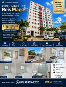 Apartamento com 2 Quartos à venda, 57m² no São Diogo I, Serra