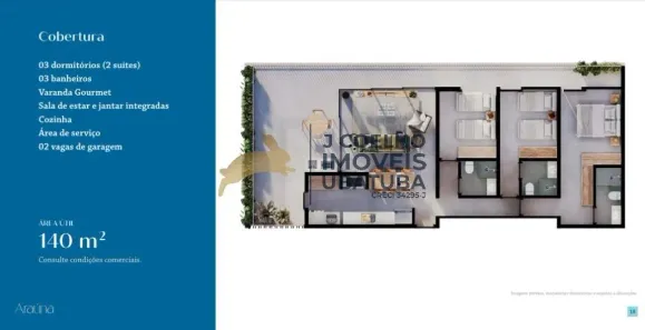 Cobertura com 3 Quartos à venda, 140m² no Barra da Lagoa, Ubatuba