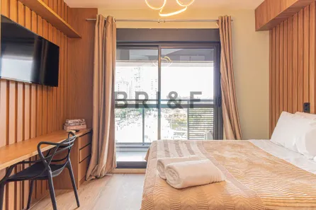 Apartamento com 1 Quarto para venda ou aluguel, 25m² no Jardim das Acácias, São Paulo