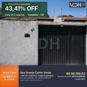 Casa com 2 Quartos à venda, 69m² no Jabuti, Eusébio