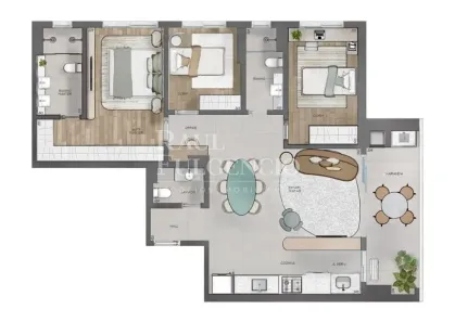 Apartamento com 3 Quartos à venda, 111m² no Gleba Fazenda Palhano, Londrina